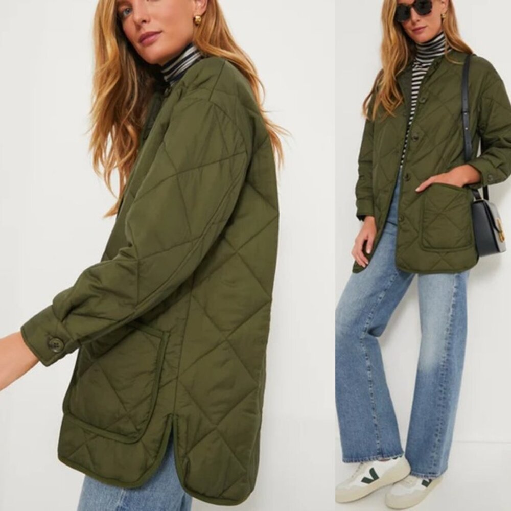 NWT Tuckernuck Olive Quilted Yates Jacket XS | Lightweight Puffer Coat - Picture 3 of 11